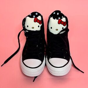 Hello Kitty Black and White  All Star converse shoes